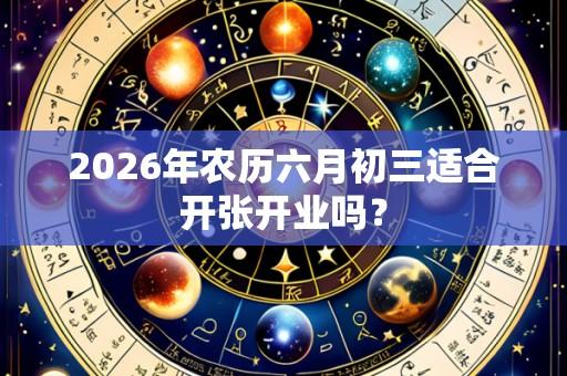 2026年农历六月初三适合开张开业吗?