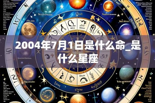 2004年7月1日是什么命_是什么星座
