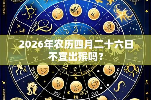 2026年农历四月二十六日不宜出殡吗?