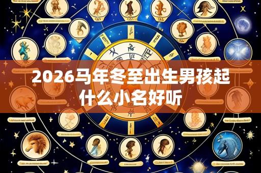 2026马年冬至出生男孩起什么小名好听
