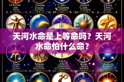 天河水命是上等命吗?天河水命怕什么命?