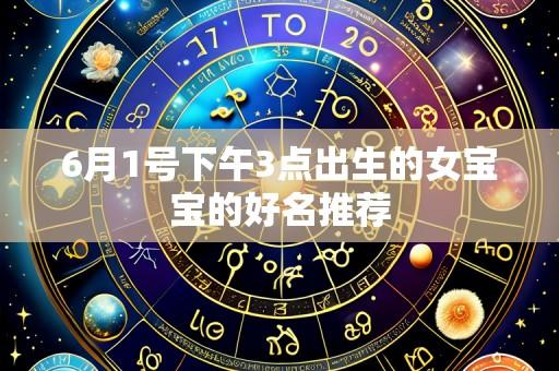 6月1号下午3点出生的女宝宝的好名推荐