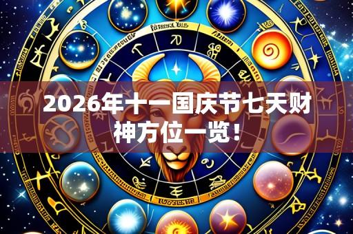 2026年十一国庆节七天财神方位一览!