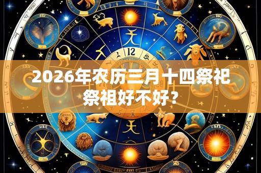 2026年农历三月十四祭祀祭祖好不好?