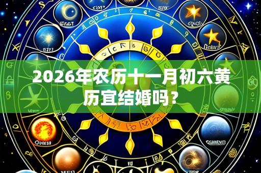 2026年农历十一月初六黄历宜结婚吗?