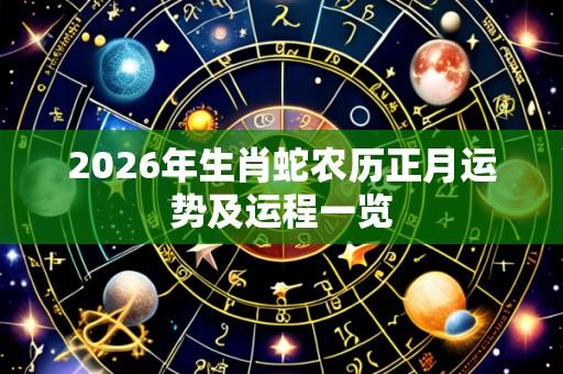 2026年生肖蛇农历正月运势及运程一览