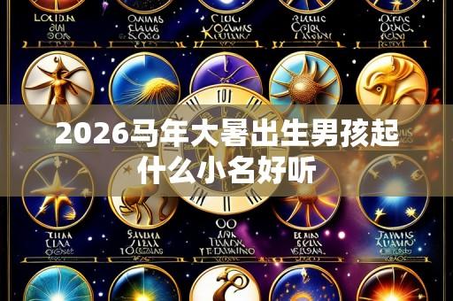 2026马年大暑出生男孩起什么小名好听