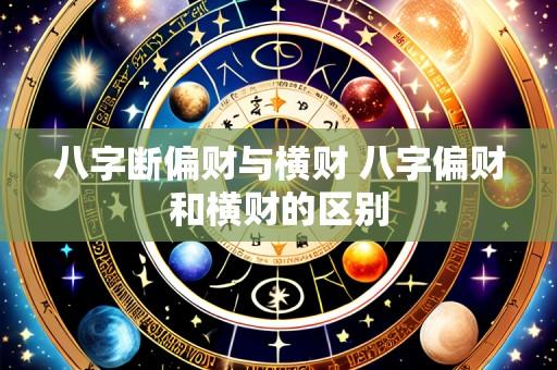 八字断偏财与横财 八字偏财和横财的区别
