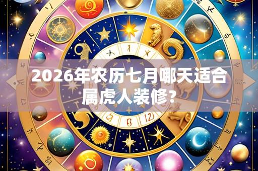 2026年农历七月哪天适合属虎人装修?