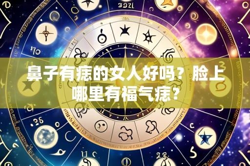 鼻子有痣的女人好吗？脸上哪里有福气痣？
