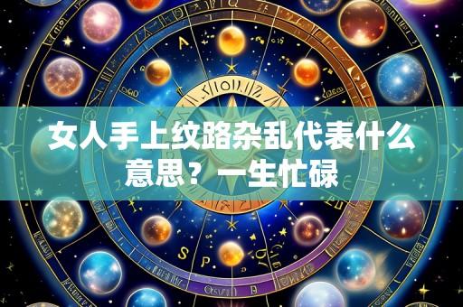 女人手上纹路杂乱代表什么意思?一生忙碌