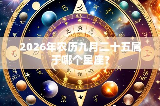 2026年农历九月二十五属于哪个星座?