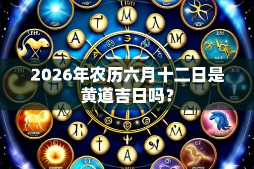 2026年农历六月十二日是黄道吉日吗？