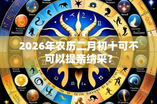 2026年农历二月初十可不可以提亲纳采?