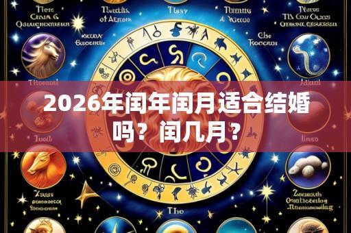 2026年闰年闰月适合结婚吗?闰几月?