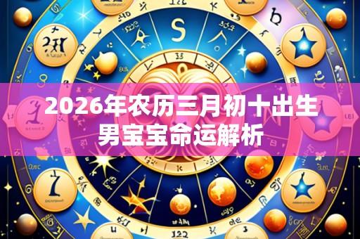 2026年农历三月初十出生男宝宝命运解析
