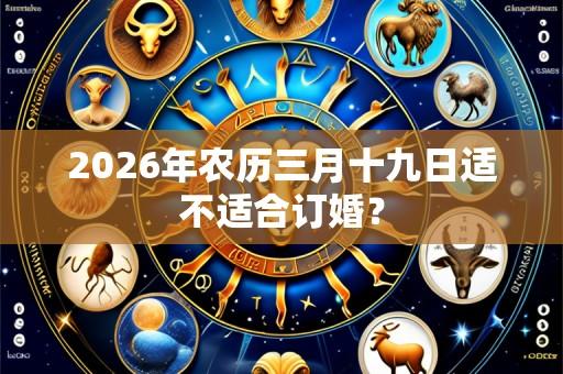 2026年农历三月十九日适不适合订婚?