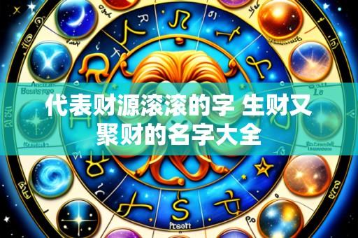 代表财源滚滚的字 生财又聚财的名字大全