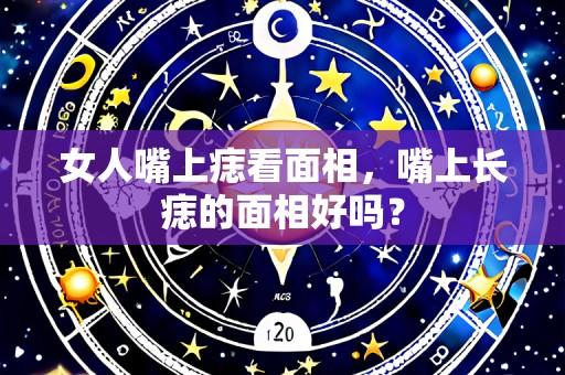 女人嘴上痣看面相,嘴上长痣的面相好吗?