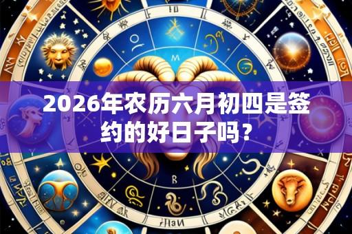2026年农历六月初四是签约的好日子吗?