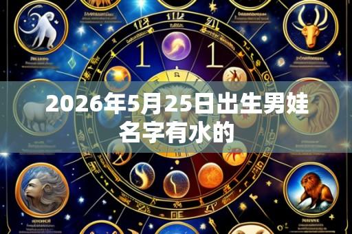 2026年5月25日出生男娃名字有水的