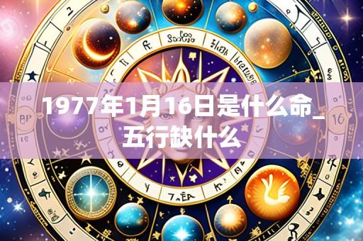 1977年1月16日是什么命_五行缺什么