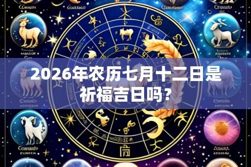 2026年农历七月十二日是祈福吉日吗?