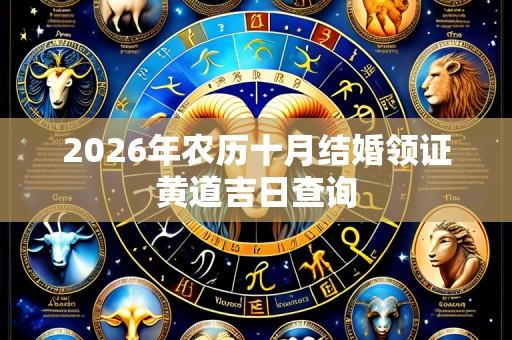 2026年农历十月结婚领证黄道吉日查询