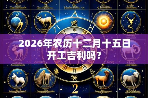 2026年农历十二月十五日开工吉利吗?