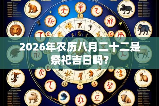 2026年农历八月二十二是祭祀吉日吗？