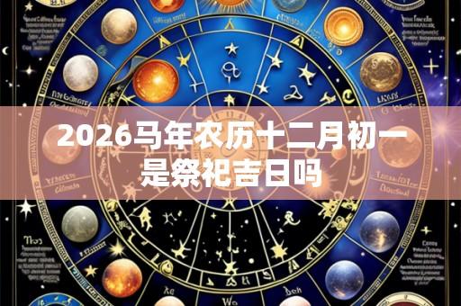 2026马年农历十二月初一是祭祀吉日吗