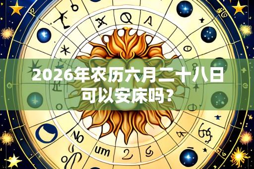 2026年农历六月二十八日可以安床吗?