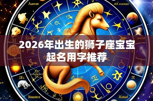 2026年出生的狮子座宝宝起名用字推荐