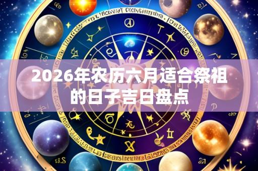 2026年农历六月适合祭祖的日子吉日盘点