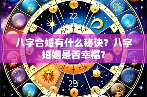 八字合婚有什么秘诀?八字婚姻是否幸福?