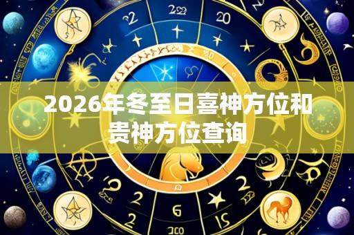 2026年冬至日喜神方位和贵神方位查询
