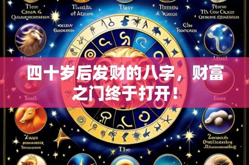 四十岁后发财的八字,财富之门终于打开!