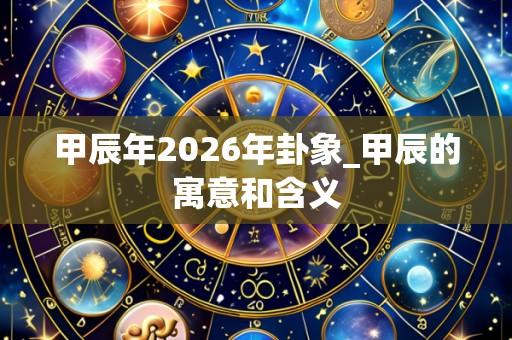 甲辰年2026年卦象_甲辰的寓意和含义