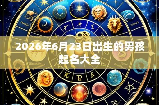 2026年6月23日出生的男孩起名大全