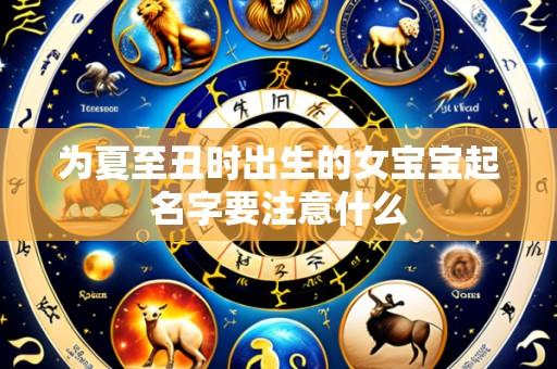 为夏至丑时出生的女宝宝起名字要注意什么