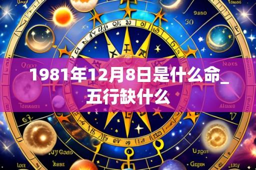 1981年12月8日是什么命_五行缺什么