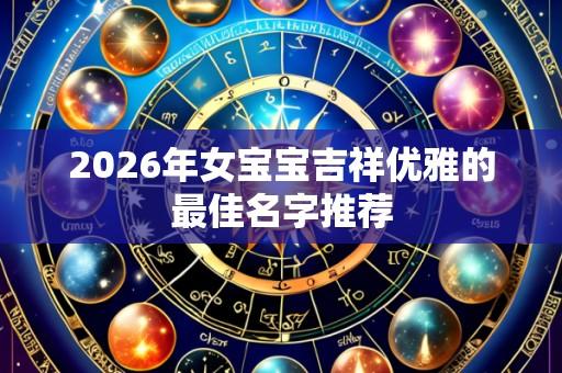 2026年女宝宝吉祥优雅的最佳名字推荐