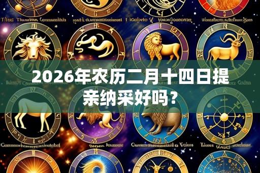 2026年农历二月十四日提亲纳采好吗?
