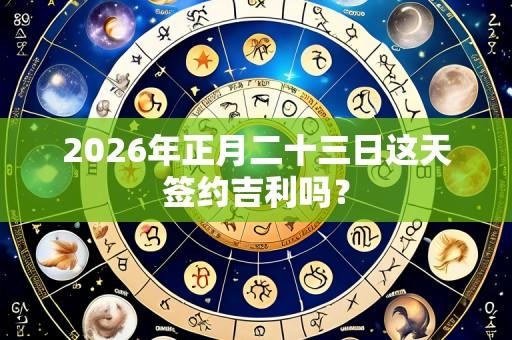 2026年正月二十三日这天签约吉利吗?