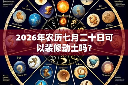 2026年农历七月二十日可以装修动土吗?