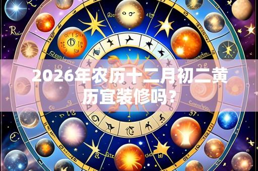 2026年农历十二月初二黄历宜装修吗?