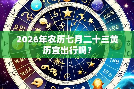 2026年农历七月二十三黄历宜出行吗?