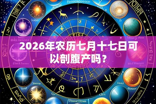 2026年农历七月十七日可以剖腹产吗?