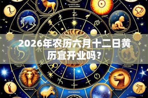 2026年农历六月十二日黄历宜开业吗？