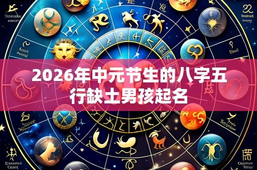 2026年中元节生的八字五行缺土男孩起名